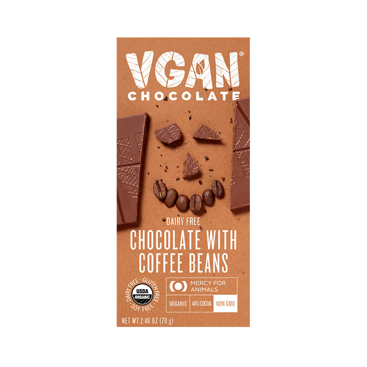 Vegan Milk Chocolate with Coffee Beans