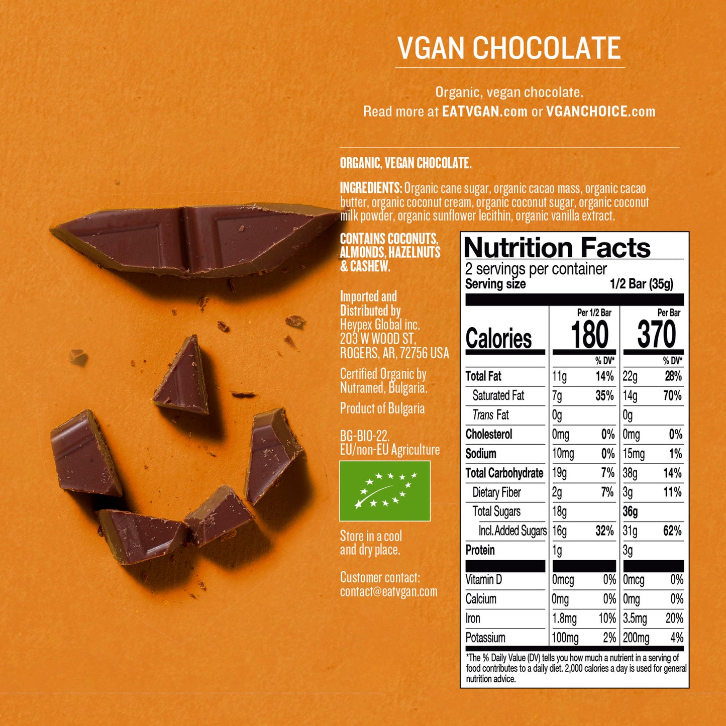Vegan Milk Chocolate with Coconut Cream