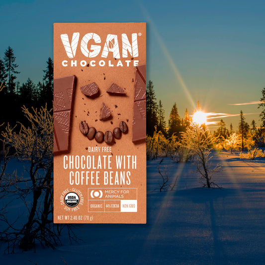 Vegan Milk Chocolate with Coffee Beans