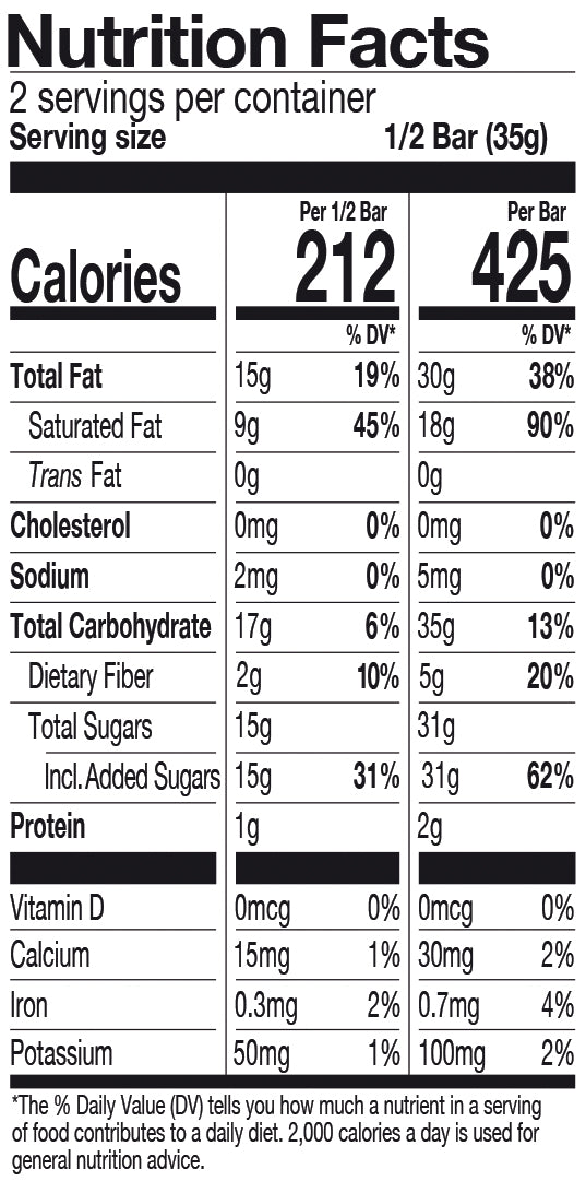 VGAN Chocolate Jamie Anderson Nutritional Facts