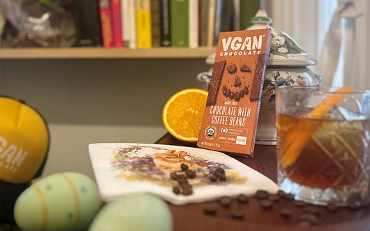 EASTER COCKTAIL CHOCOLATE PAIRINGS: THE REVOLVER AND CREAMY VGAN CHOCOLATE WITH CRUNCHY COFFEE BEANS