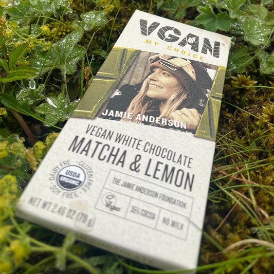 Vegan White Chocolate with Matcha & Lemon Jamie Anderson My Choice