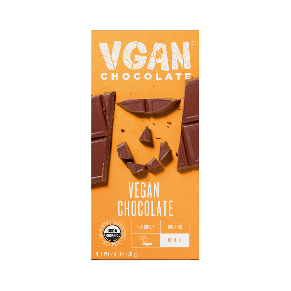 VGAN Chocolate Bar Vegan Milk Chocolate Flavor Front