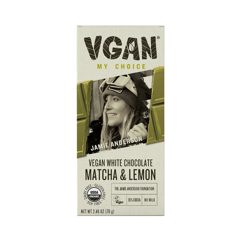 VGAN Chocolate Bar Jamie Anderson Matcha & Lemon Flavor Front